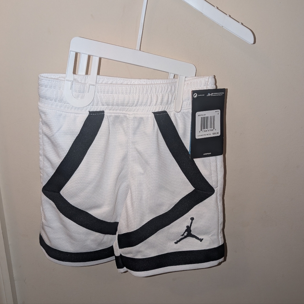 Jordan Kids' White and Black Athletic Shorts
